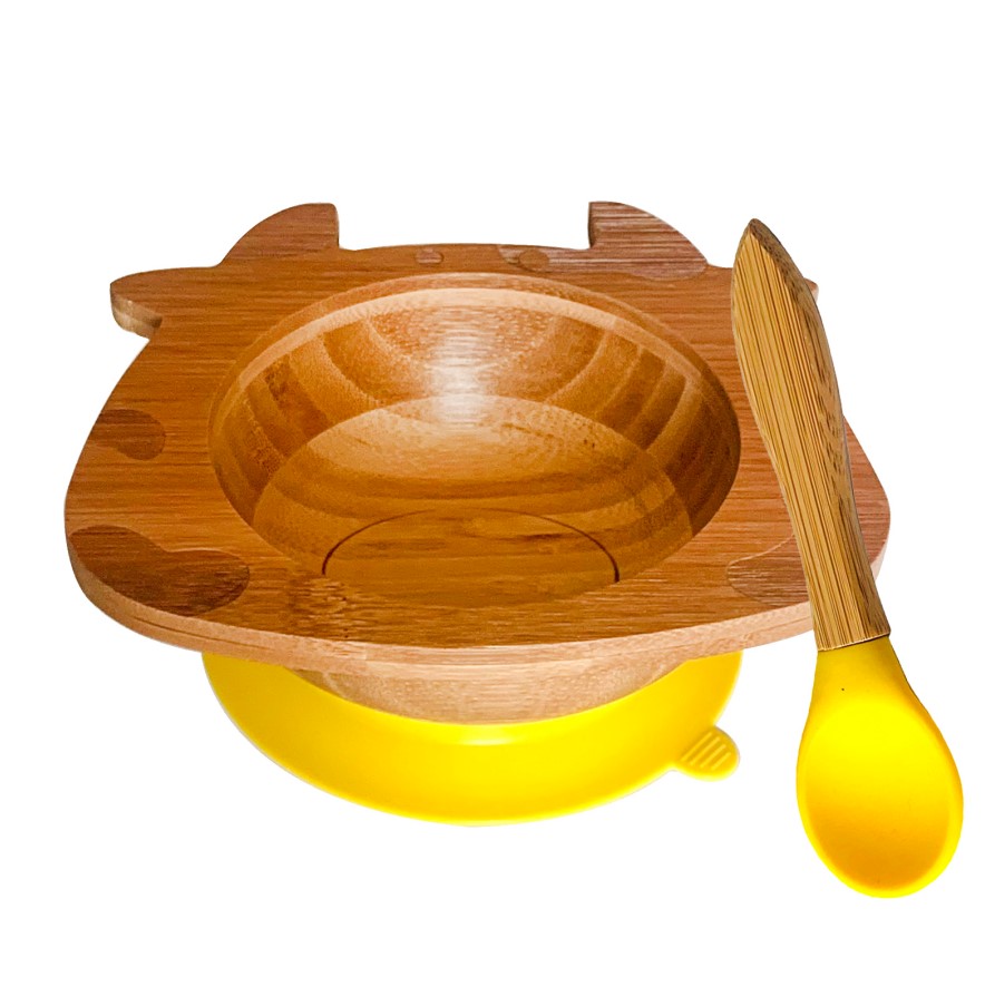 Bamboo Baby Plate Feeding Bowl